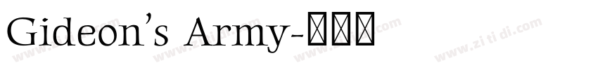 Gideon’s Army字体转换